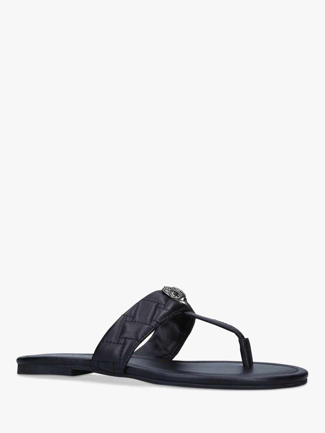 Кожаные сандалии Kurt Geiger London Kensington с Т-образным ремешком, черные — фото 4