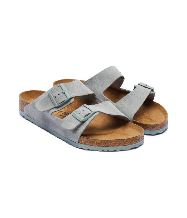 Кожаные тапочки Аризона Ева Birkenstock, зеленый — фото 3