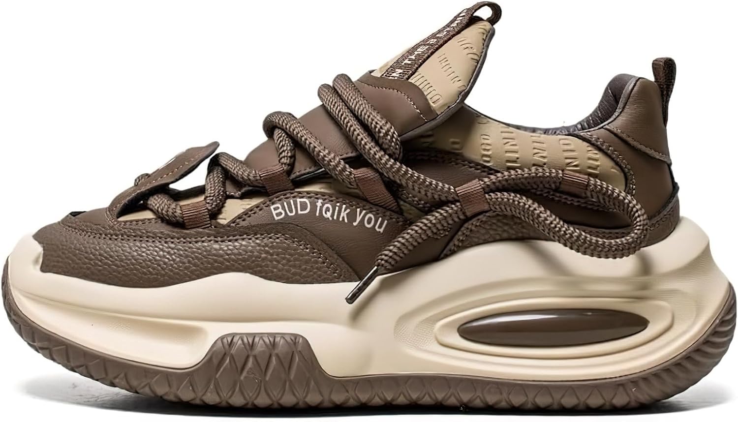 

Мужские прогулочные массивные кроссовки, модные мужские кеды, повседневная удобная обувь с нескользящей подошвой, легкая ретро-повседневная обувь, размер 7-10.5 Yebonsho, коричневый