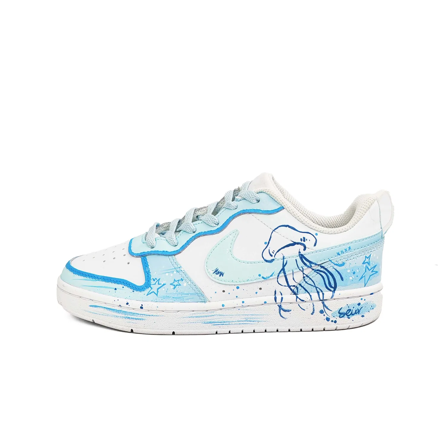 Детские скейтбординг-кроссовки Nike Court Borough Kids Blue