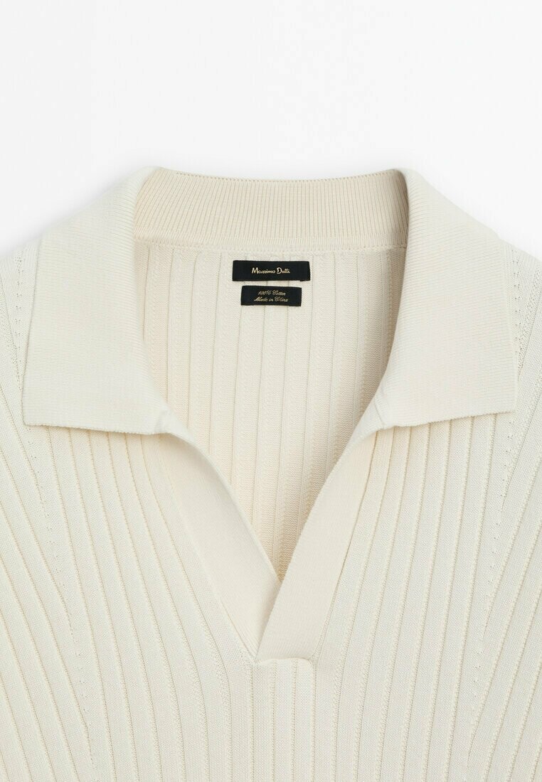 

Джемпер WITH COLLAR Massimo Dutti, белый