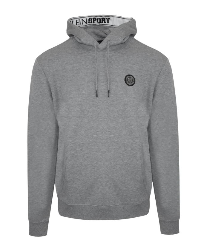 

Худи с логотипом, смесь хлопка и полиэстера. Plein Sport, серый