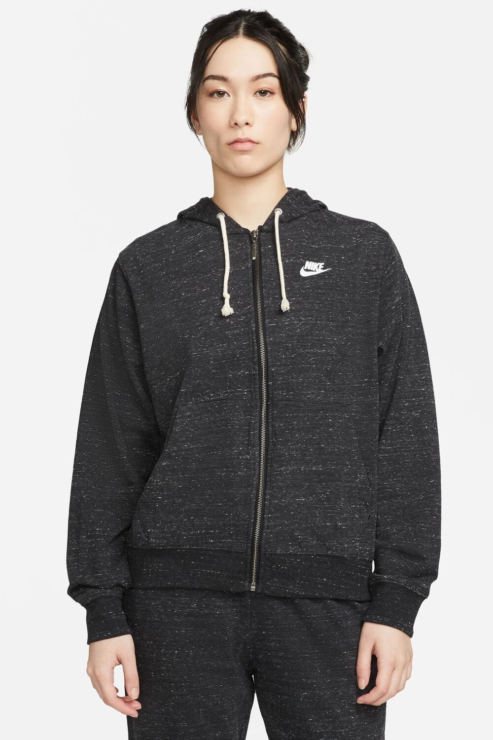 

Винтажная толстовка для спортзала на молнии Nike, черный