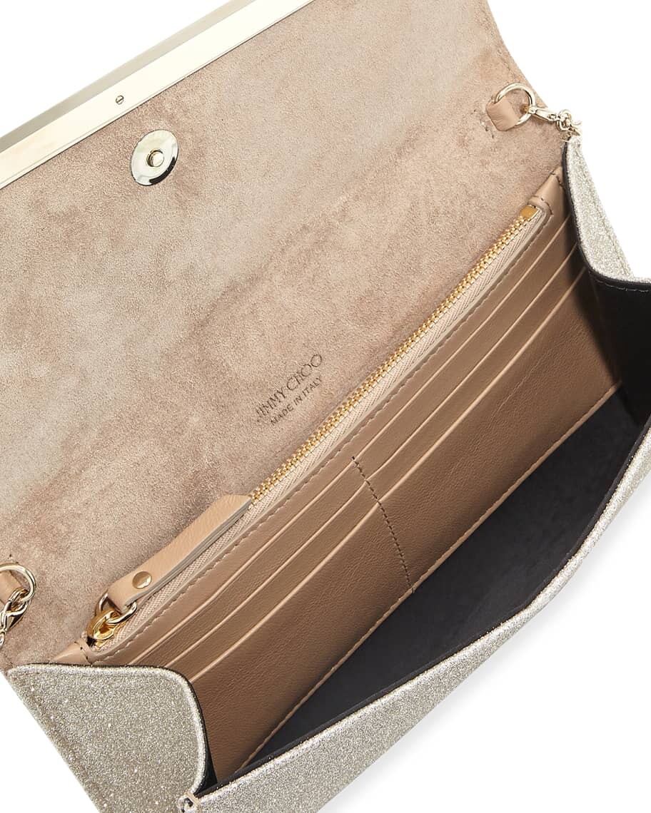 

Кожаный клатч Emmi с блестками Jimmy Choo