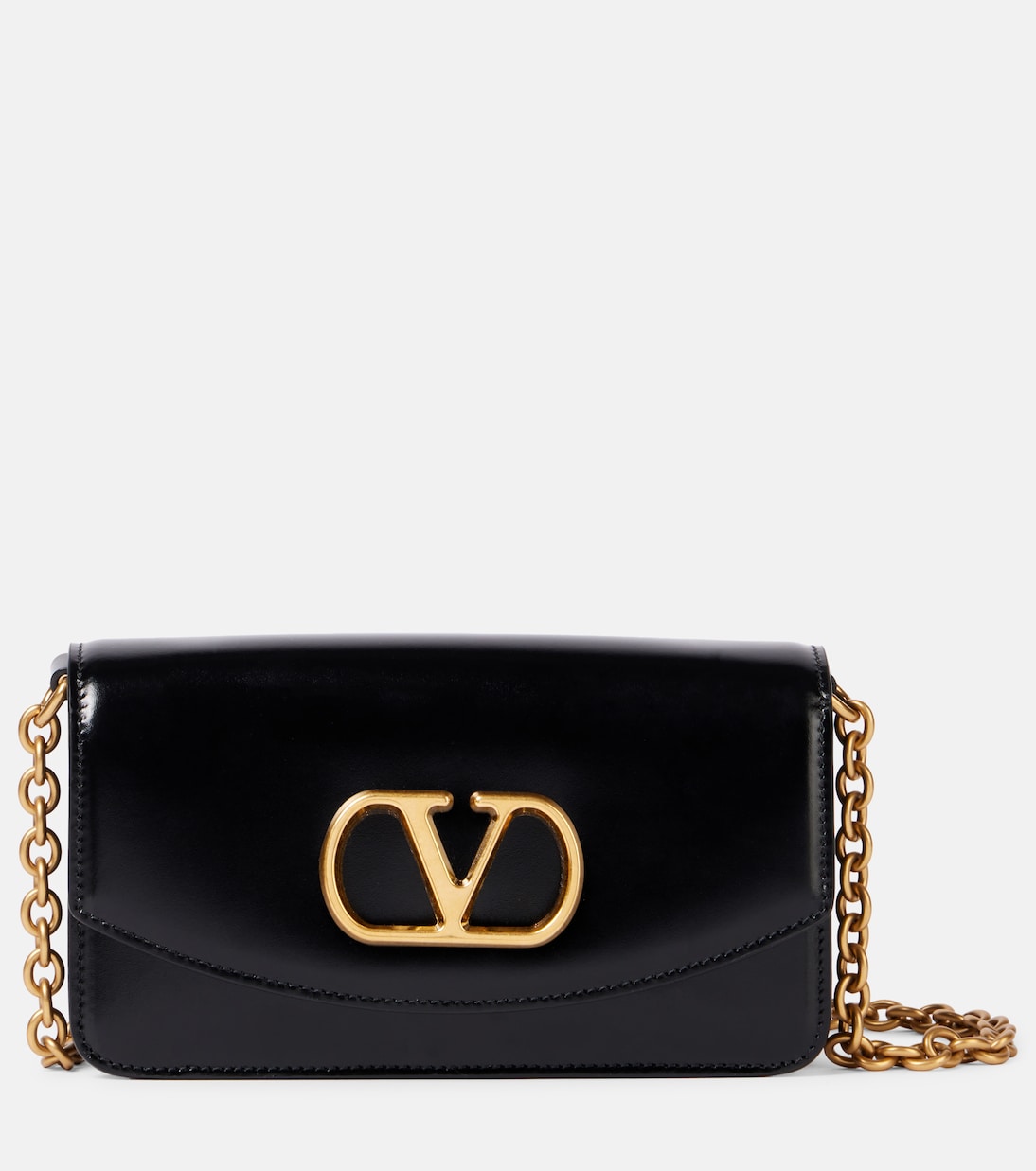 

Маленький кожаный клатч Vain Valentino Garavani, черный