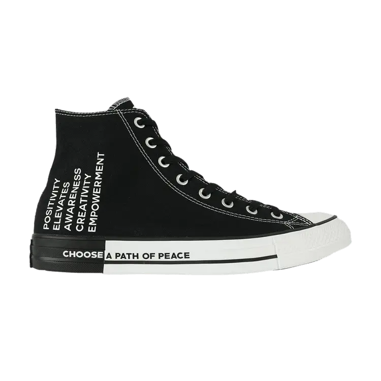 

Кроссовки Converse Chuck Taylor All Star High 'Seek Peace - Black', черный