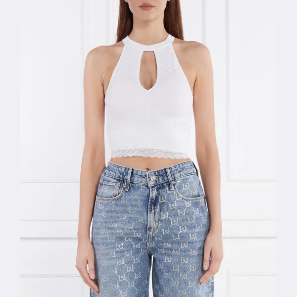 

Укороченный топ Lila Guess, белый