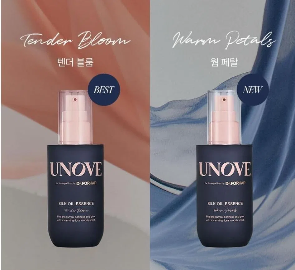 Набор масел для волос UNOVE Anobu Silk Oil Essence Double Planning, 70 мл + 70 мл, Tender Bloom — фото 4