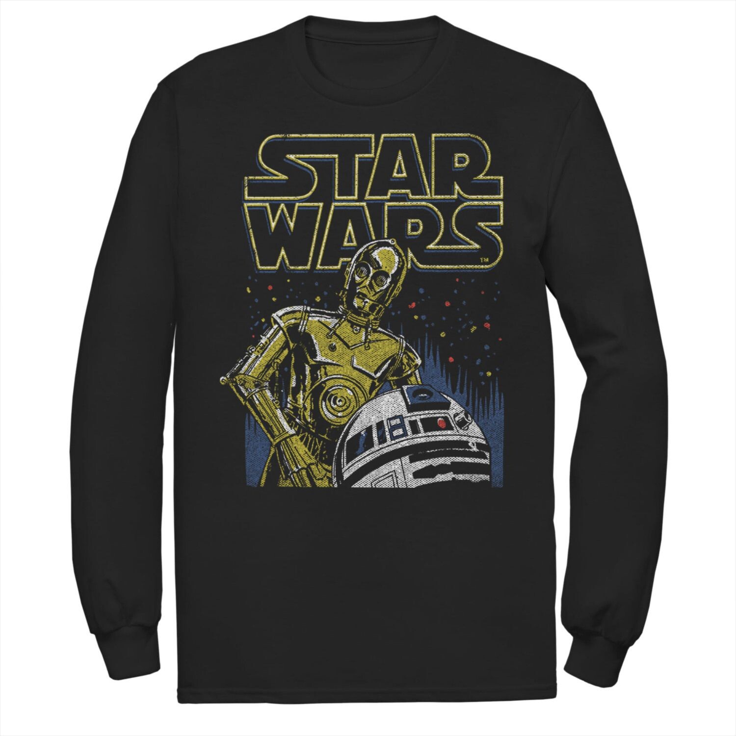 

Мужская футболка с логотипом и плакатом Star Wars R2-D2 и C-3PO Licensed Character