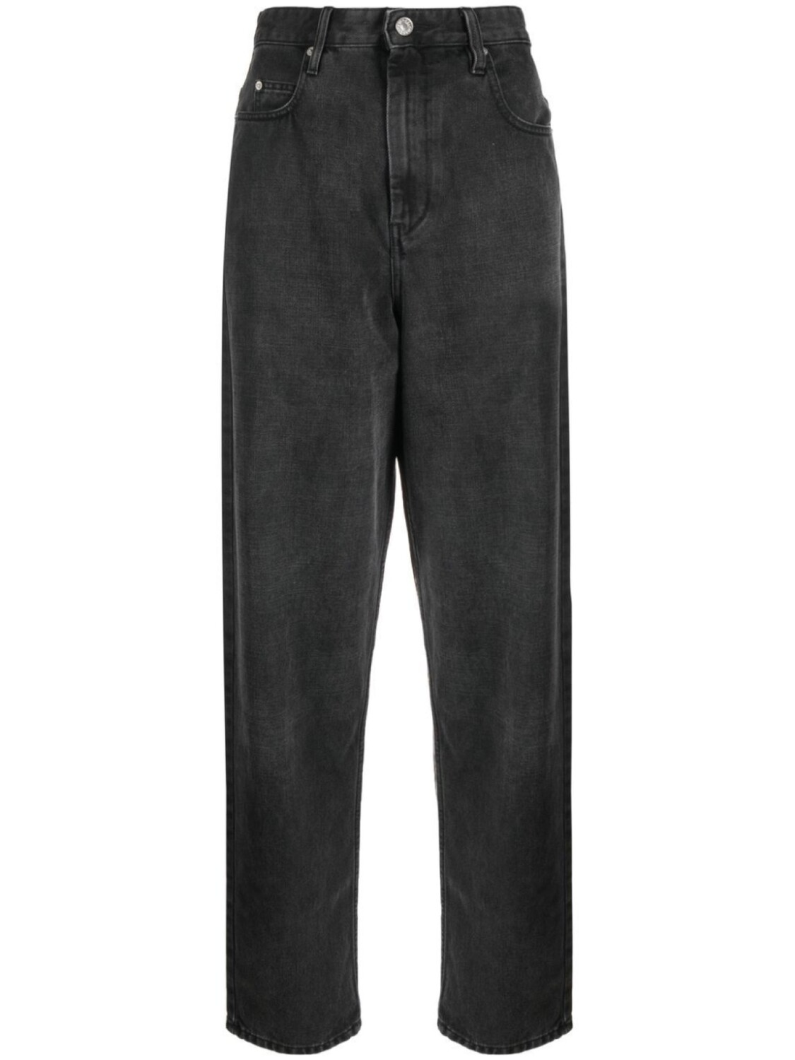 

Marant Étoile прямые джинсы с завышенной талией, черный