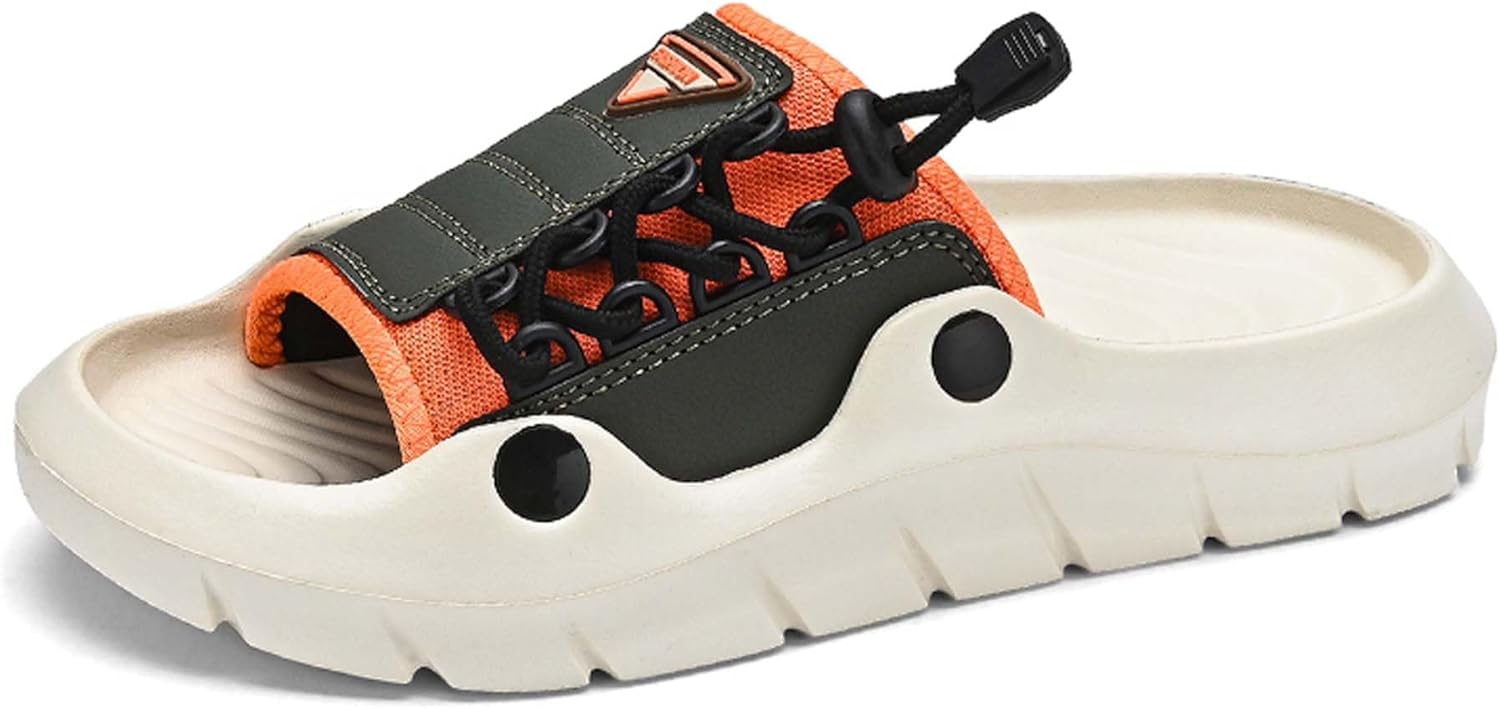 

Мужские и женские шлепанцы с поддержкой свода стопы, спортивные сандалии, модные сабо с толстой подошвой, тапочки, быстро сохнущие, дышащие пляжные туфли, свободные с регулируемой посадкой Generic, хаки