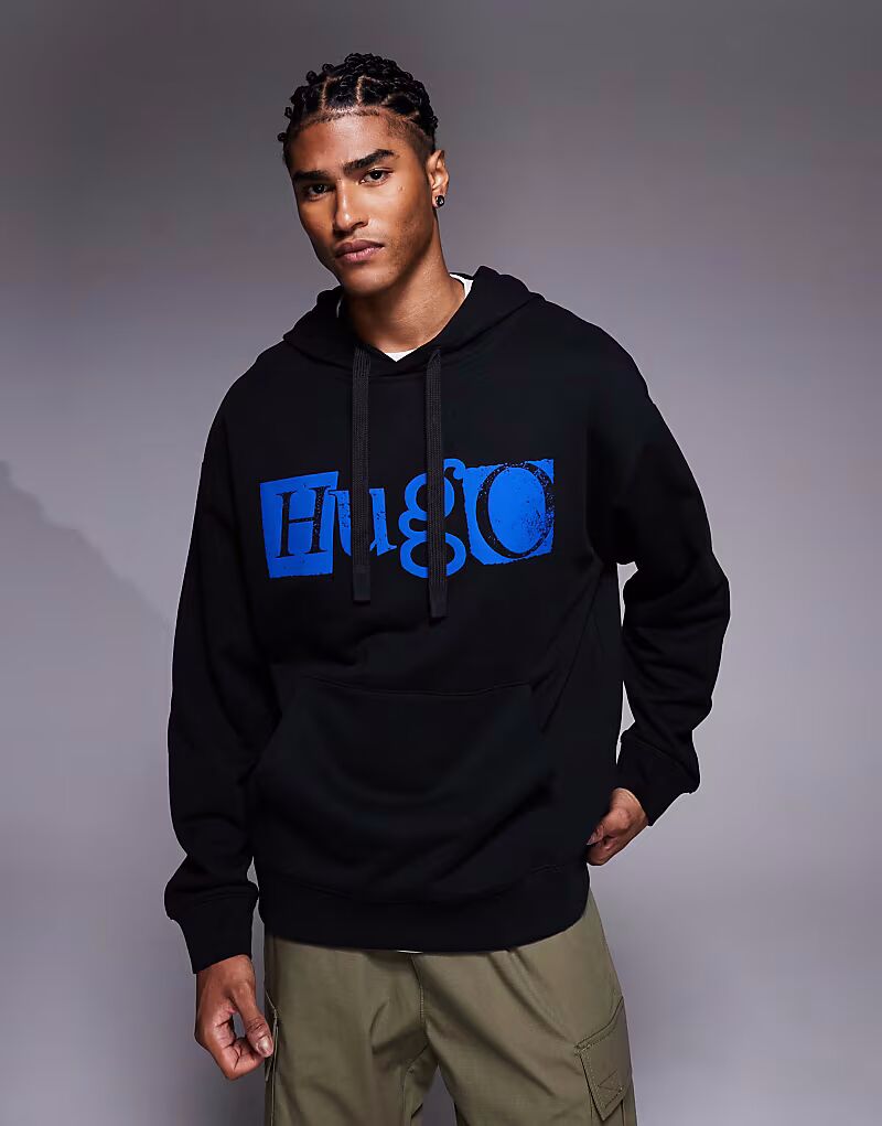 

Худи Nildi с логотипом черного цвета Hugo Blue