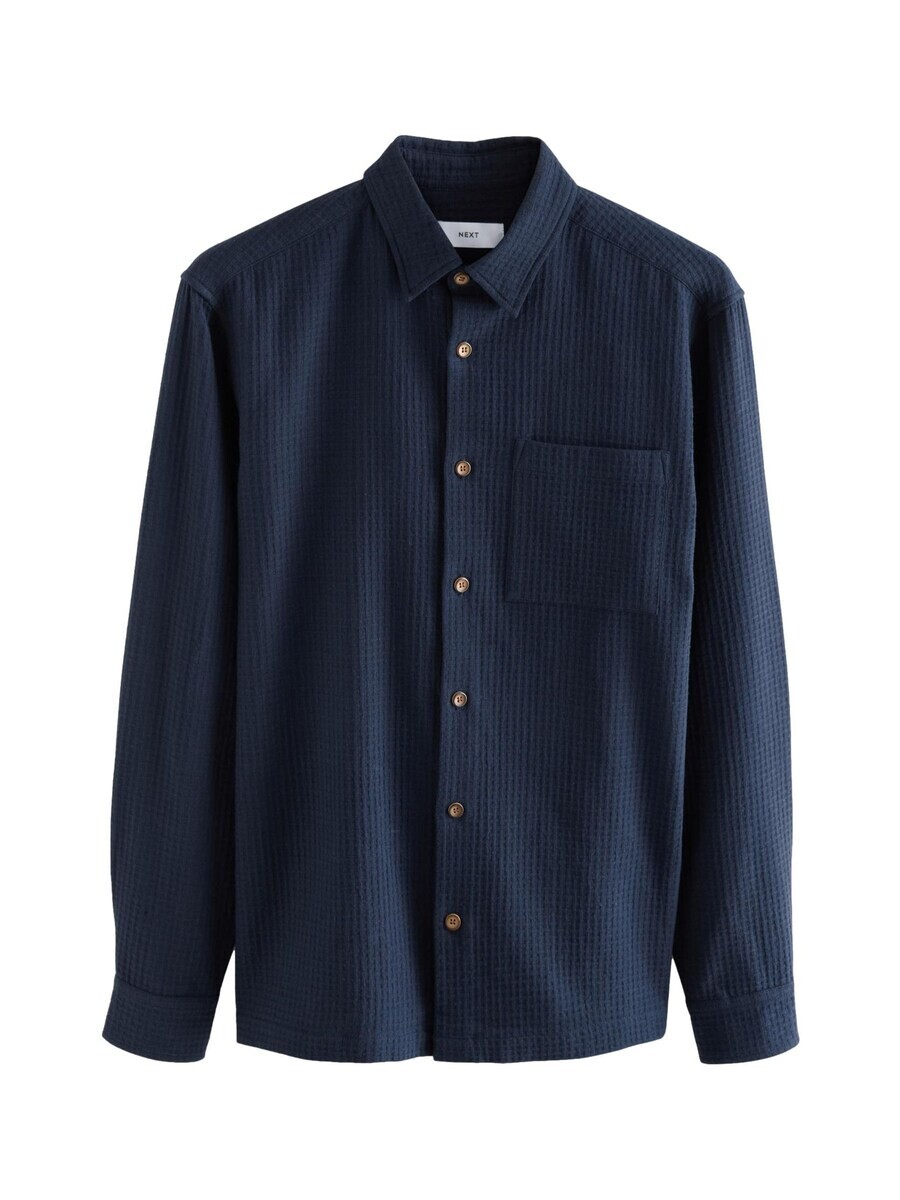 

Повседневная рубашка Next Regular fit Button Up Shirt, темно-синий