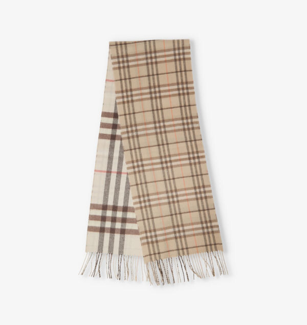 

Кашемировый шарф с бахромой и принтом в клетку Burberry, мультиколор
