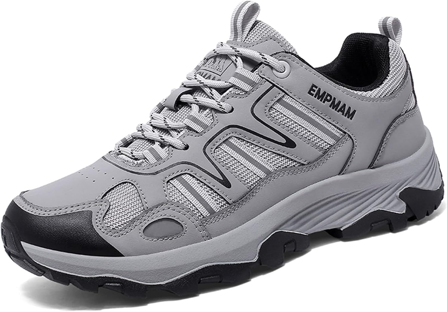 

Мужские нескользящие повседневные кроссовки для походов на открытом воздухе, дышащие, удобные, мягкие, низкие Generic, серый