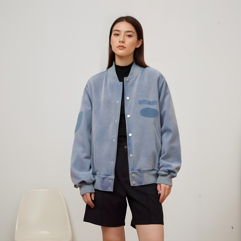 Куртка Stussy Ghost Logo Canvas, синий — фото 3