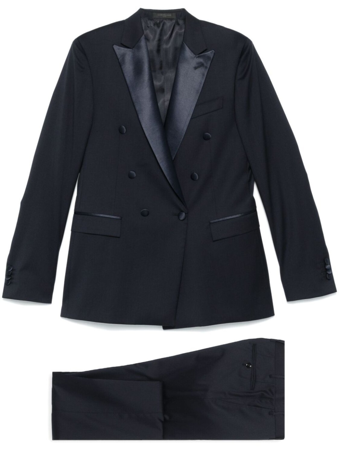 

Corneliani костюм с атласной отделкой, синий
