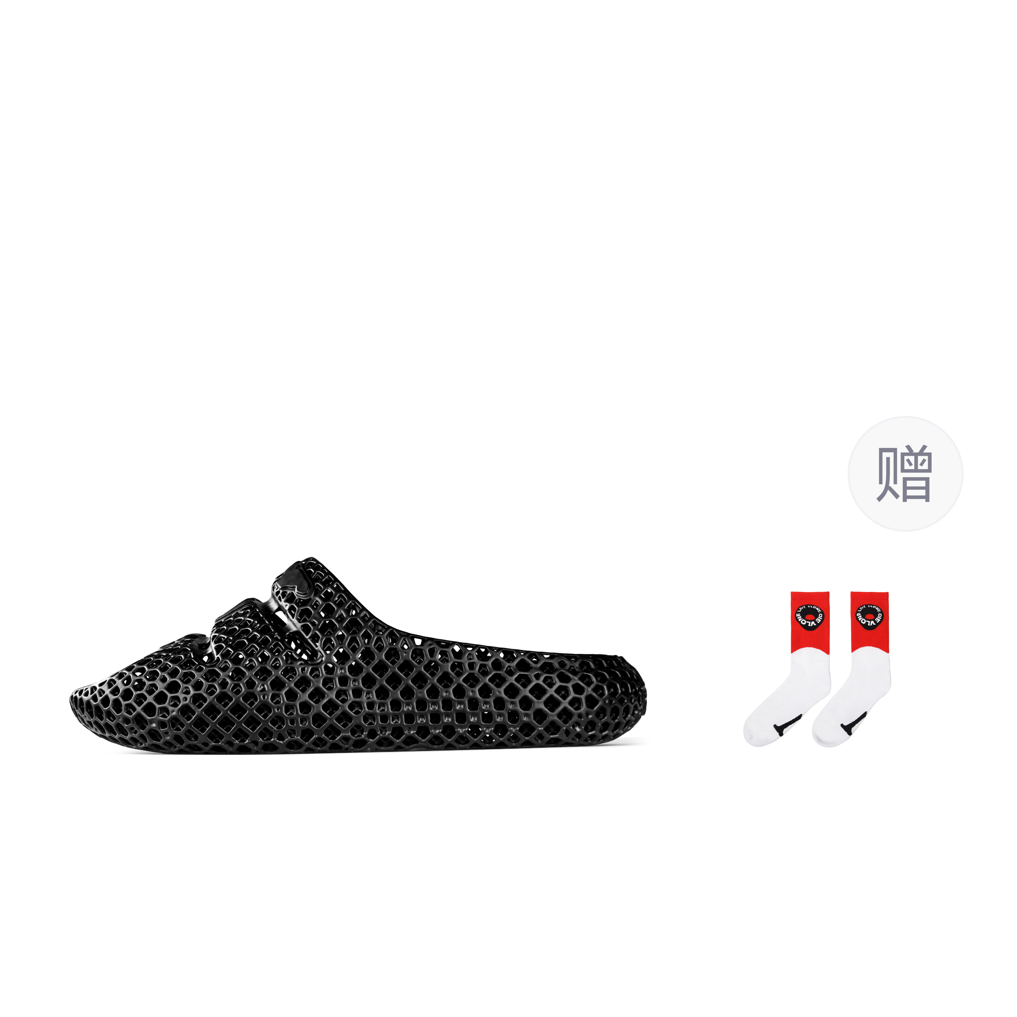 VLONE Слайдеры унисекс черные - черные (с аксессуарами), цвет Black (Comes with Accessories) — фото 3
