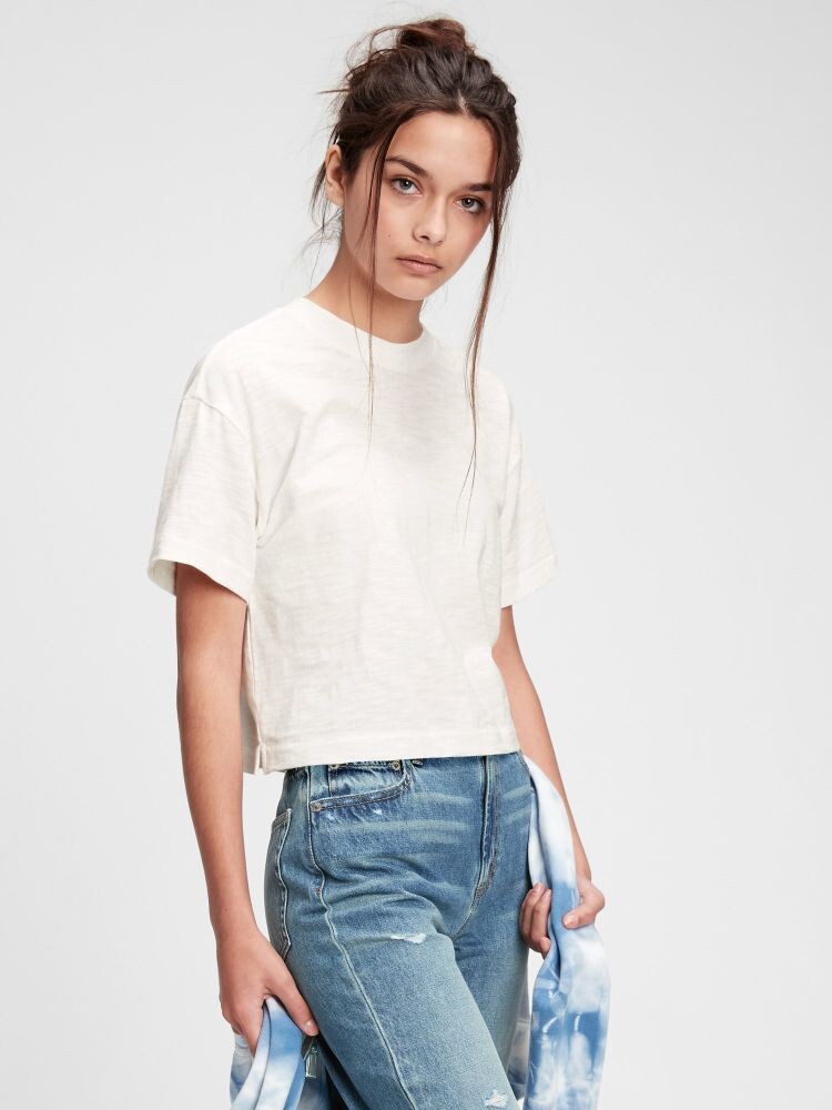 

Подростковая футболка из 100% органического хлопка. Gap, белый