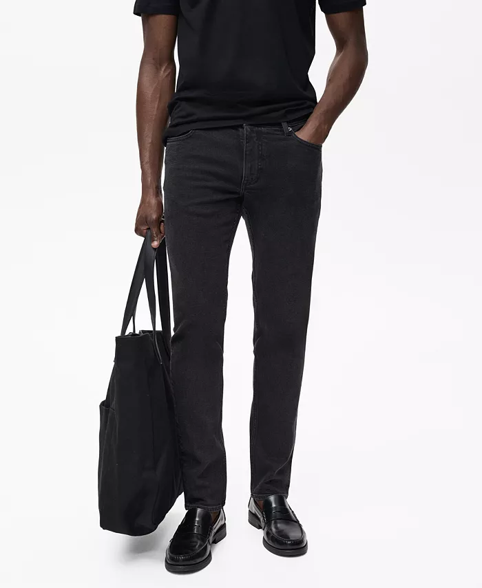 

Мужские джинсы Jan Slim-Fit Mango, черный