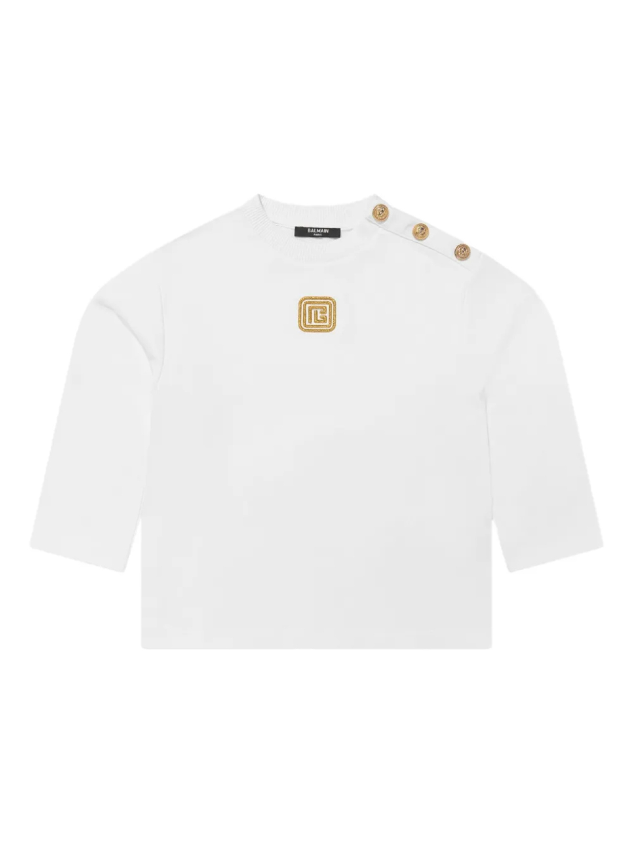 

Толстовка с вышитой монограммой Balmain Kids, белый