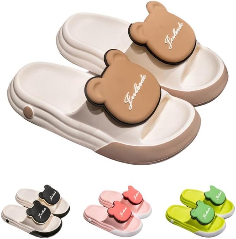 

Милые шлепанцы в виде медвежонка Albiva, коричневый