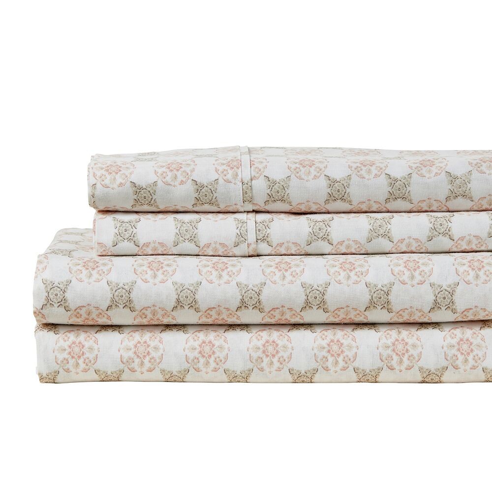 

Комплект постельного белья с наволочками и винтажным принтом Patina Vie Maison Percale, цвет Terracotta