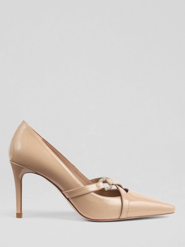 Christie Patent кросоверные туфли с ремешком L.K.Bennett, Beige Trench