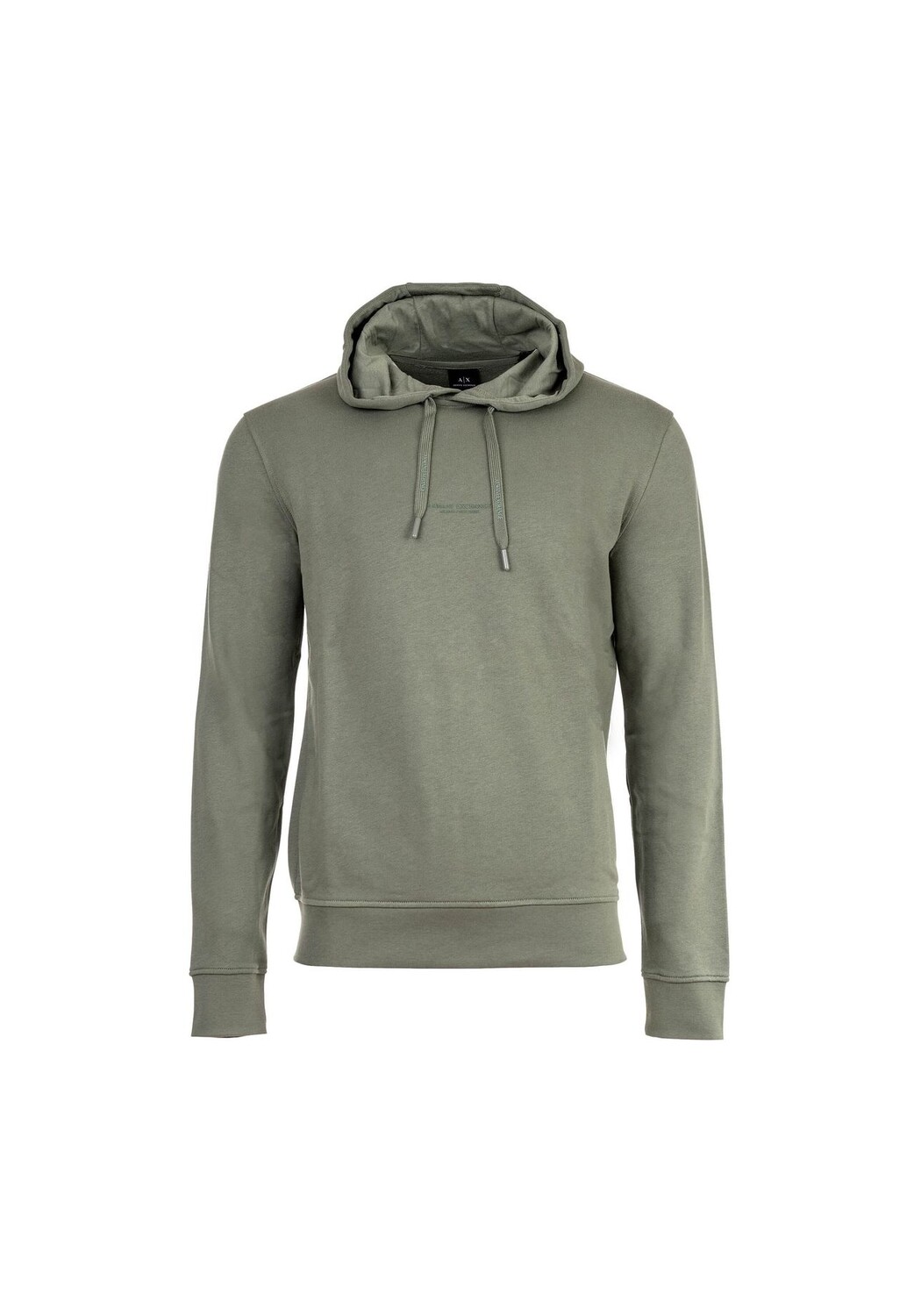

Толстовка мужская - худи, логотип, капюшон, однотонная ARMANI EXCHANGE, цвет Agave Green
