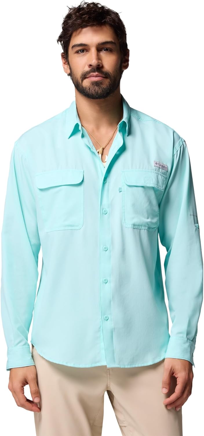 

Columbia Мужская рубашка PFG Backwater с длинным рукавом, Gulf Stream