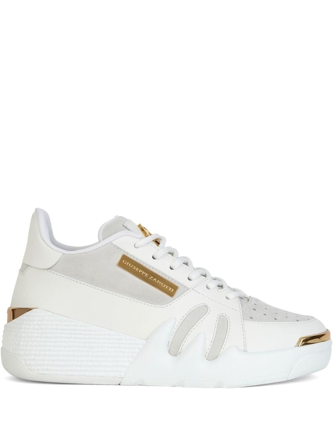 

Giuseppe Zanotti кроссовки с перфорацией и вставками, белый