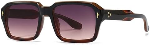 

Солнцезащитные очки Retro Rivets для мужчин в стиле панк с градиентным переходом цвета, модные квадратные очки для женщин, цвет «зеленый чай», 2027 год MTZJH, Black Tea Gray Pink