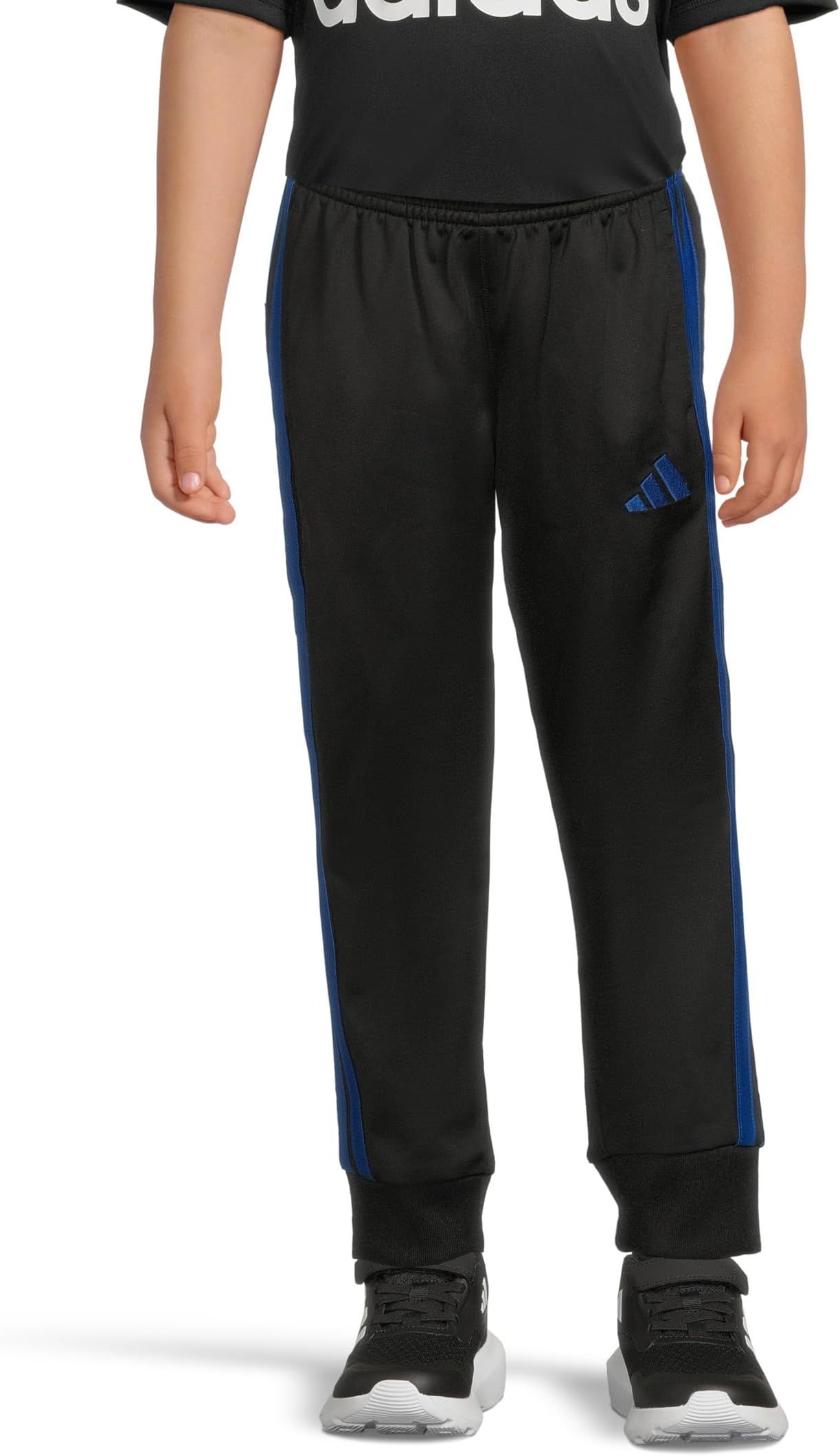 

Брюки adidas Kids Elastic Waistband 3-Stripe Tricot Jogger, цвет Black/Blue