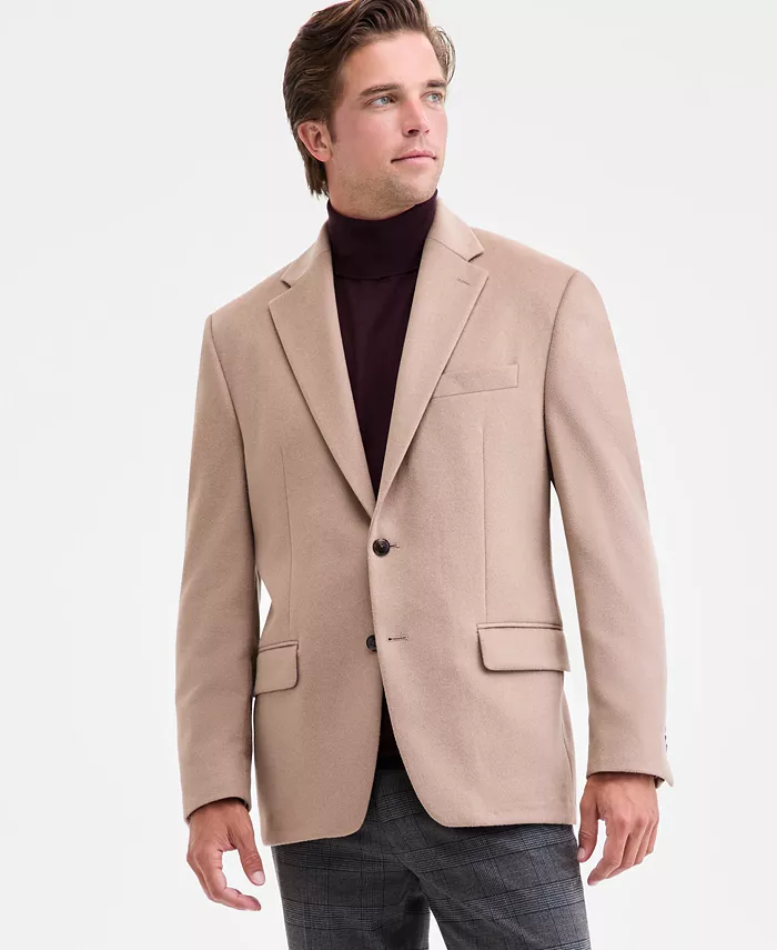 

Мужской классический пиджак из шерстяной смеси Luxury Sport Coat Michael Kors, загар/бежевый