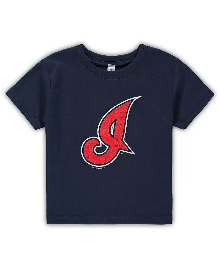 

Темно-синяя футболка Cleveland Guardians Cooperstown Collection для мальчиков и девочек для малышей Soft As A Grape, синий