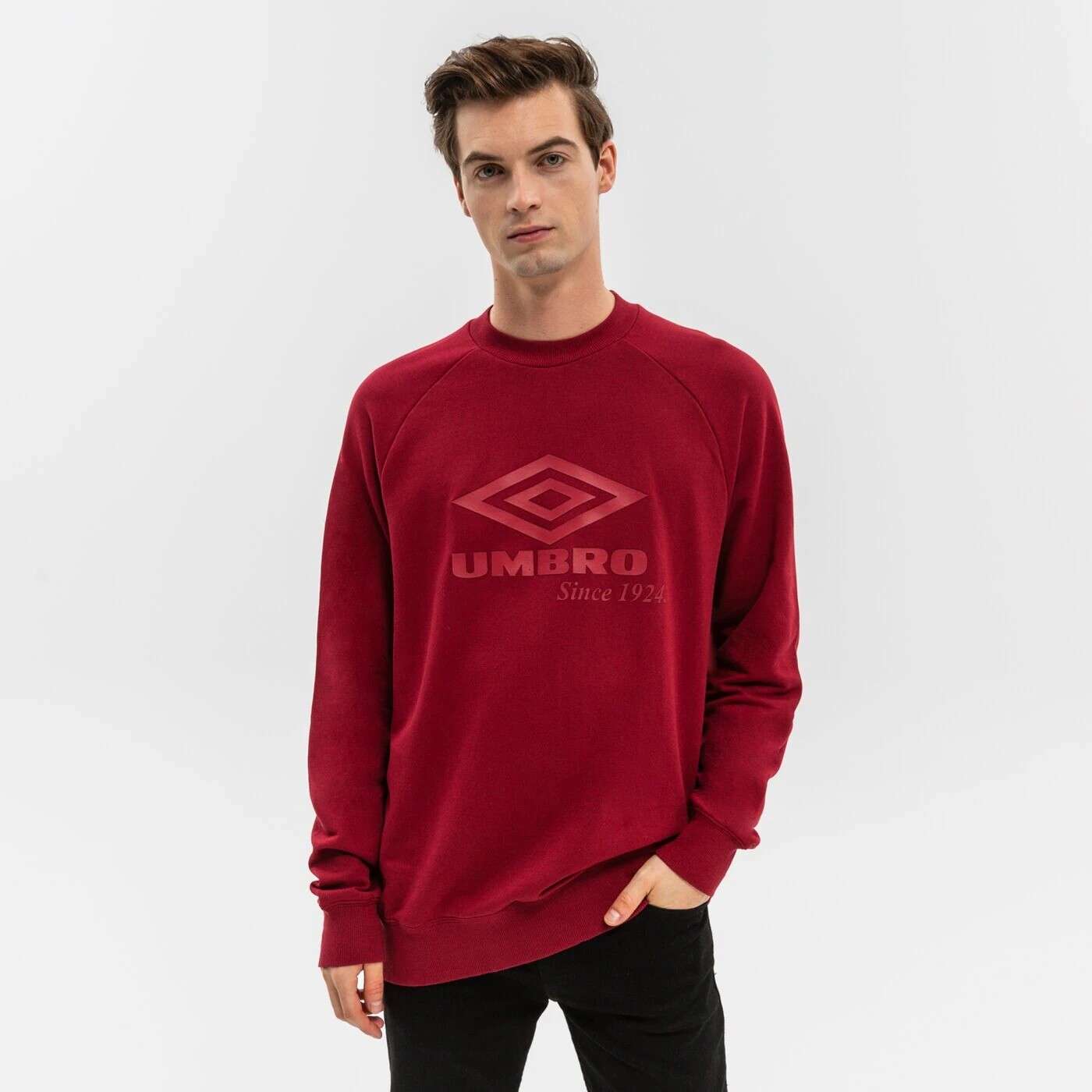 

Свитшот Umbro с большим логотипом, бордовый