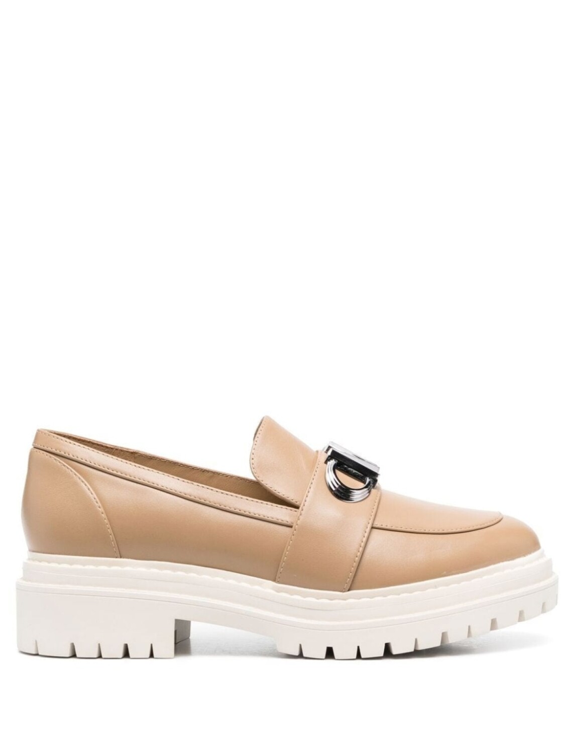 

Michael Michael Kors Parker logo-plaque leather loafers, коричневый