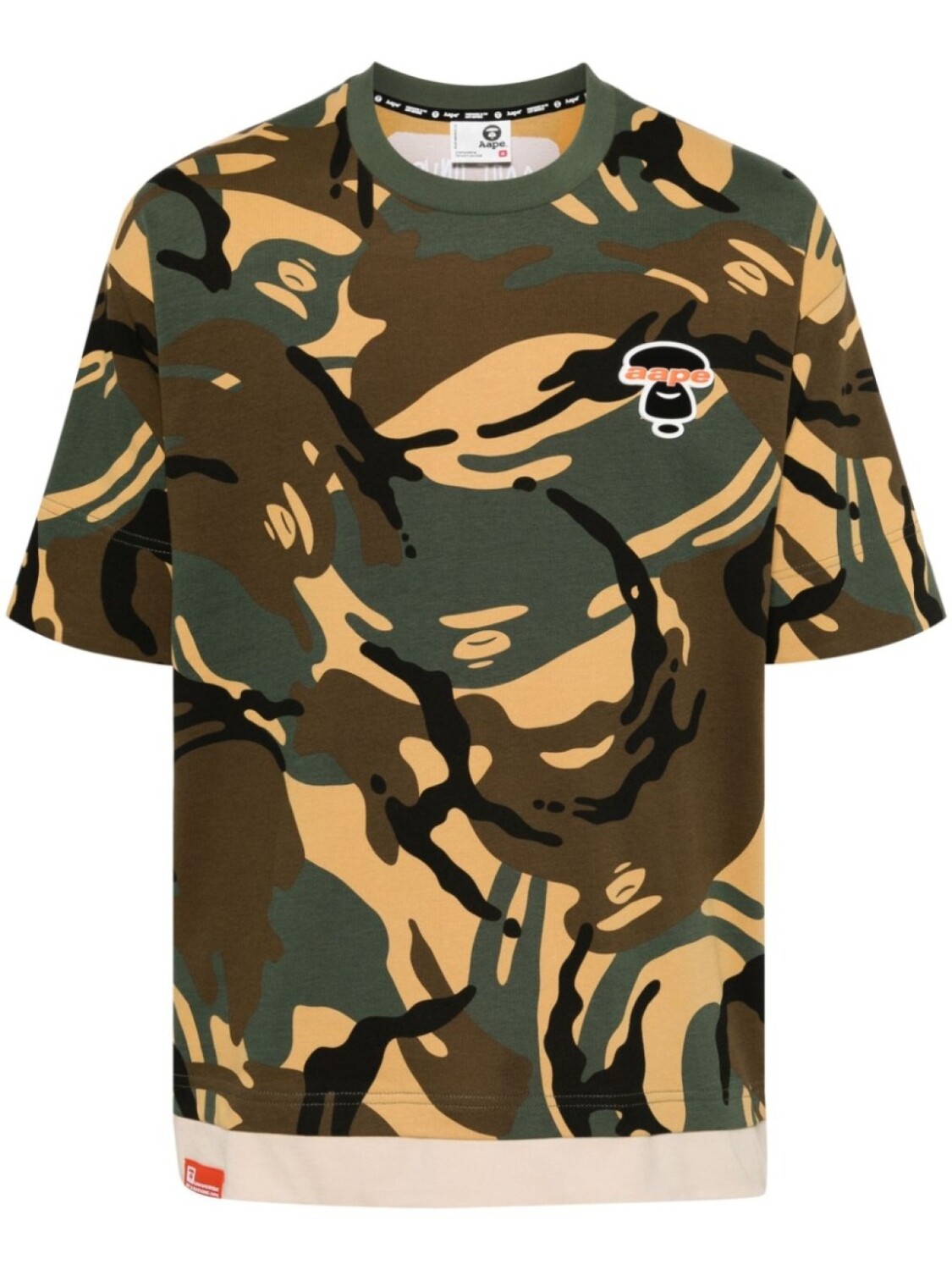 

A Bathing Ape футболка с камуфляжным принтом, зеленый