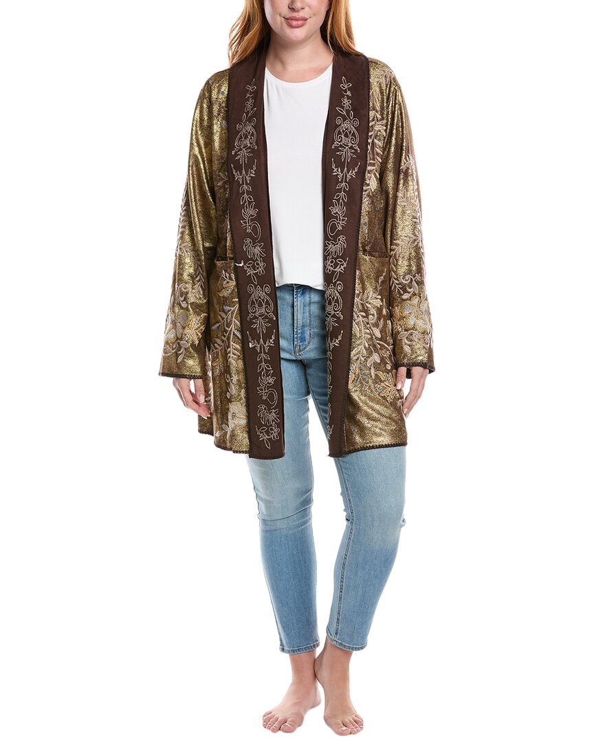 

Джонни Вас Бия А-Лайн металлизированный свитер Johnny Was, золотой