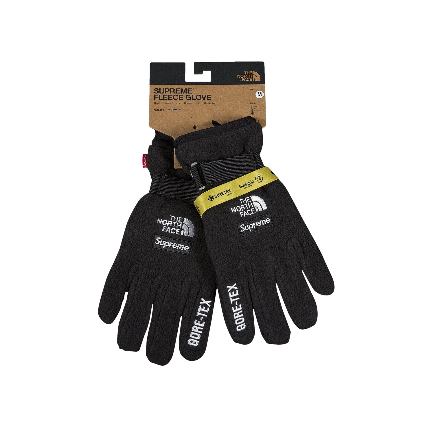 

Флисовые перчатки Supreme x The North Face RTG, черные