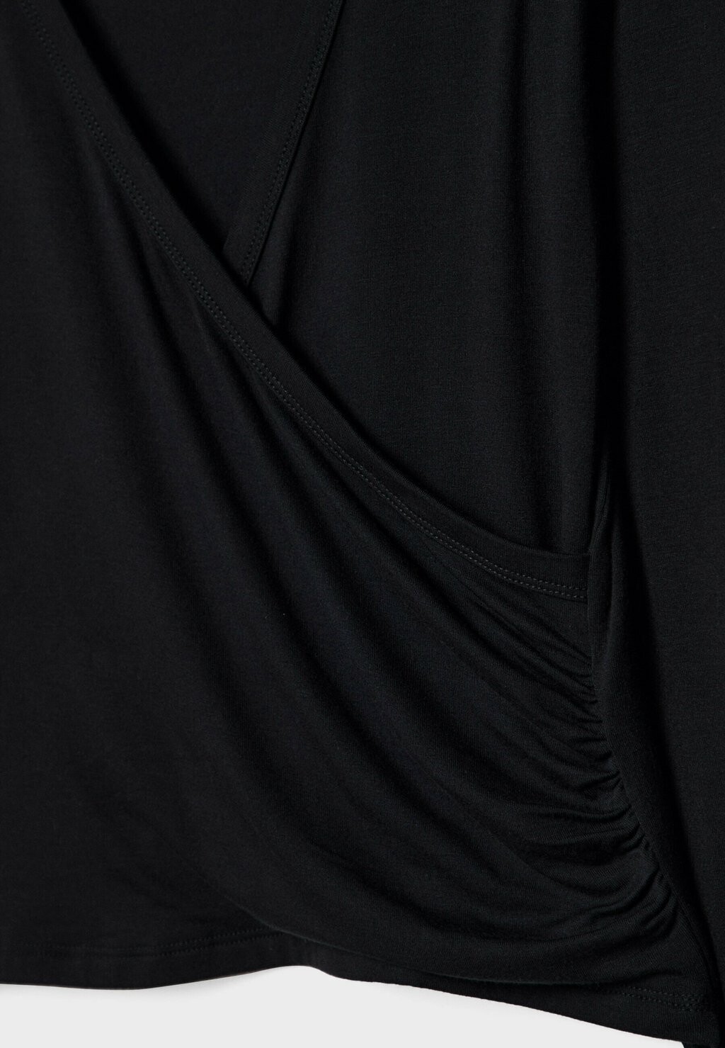

Топ с длинными рукавами WITH SURPLICE NECKLINE Stradivarius, черный