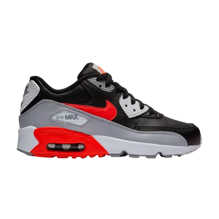 

Кроссовки Nike Air Max 90 Leather GS 'Wolf Grey Crimson', красный