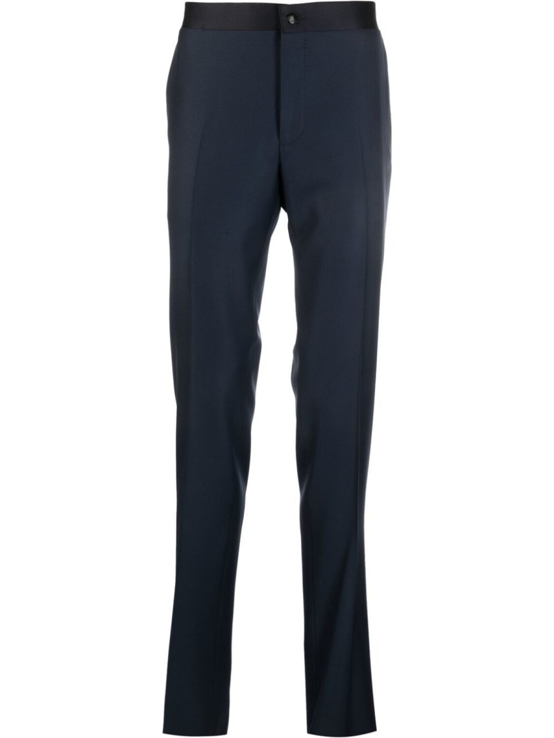 

Canali шерстяные брюки строгого кроя, синий