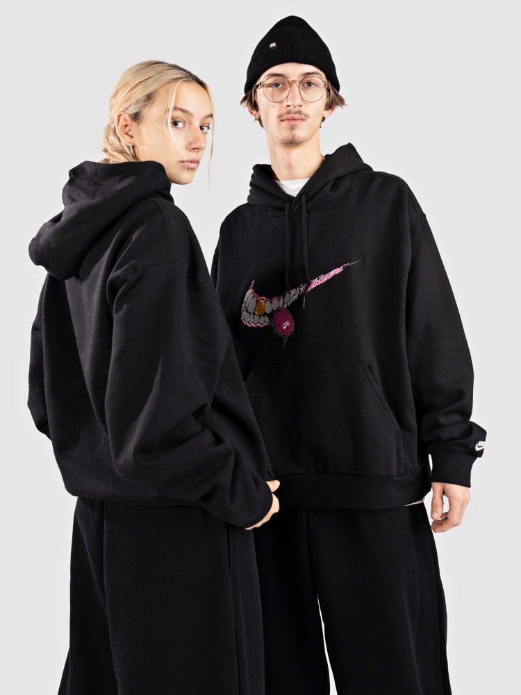 Худи Nike SB Bb Swoosh Grill Hoodie, black/white — фото 2