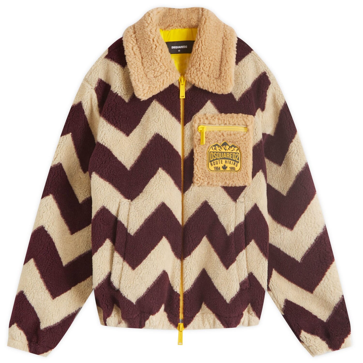 

Куртка Dsquared2 Mountain Fur Pile, цвет Beige/Burgundi