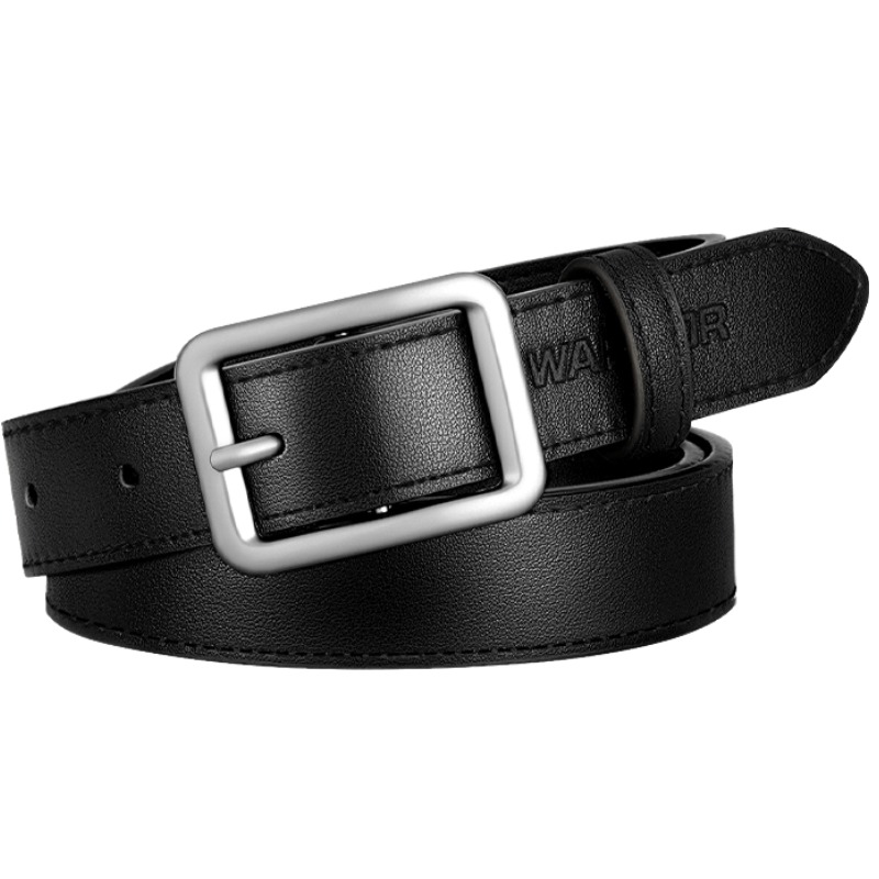 

WARRIOR Ремень женский из спилка черный 2,3 см