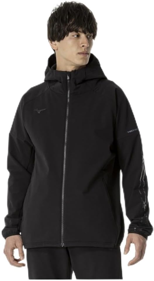 

Мужская тренировочная толстовка MIZUNO Tech Shield Boa, ветрозащитная, эластичная, водоотталкивающая, 32MCB553, черный