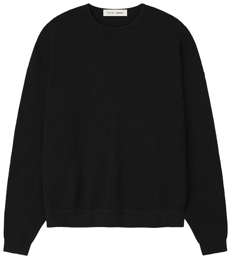 

Свитер Fear of God Essentials Waffle Crewneck 90's Sweater, черный