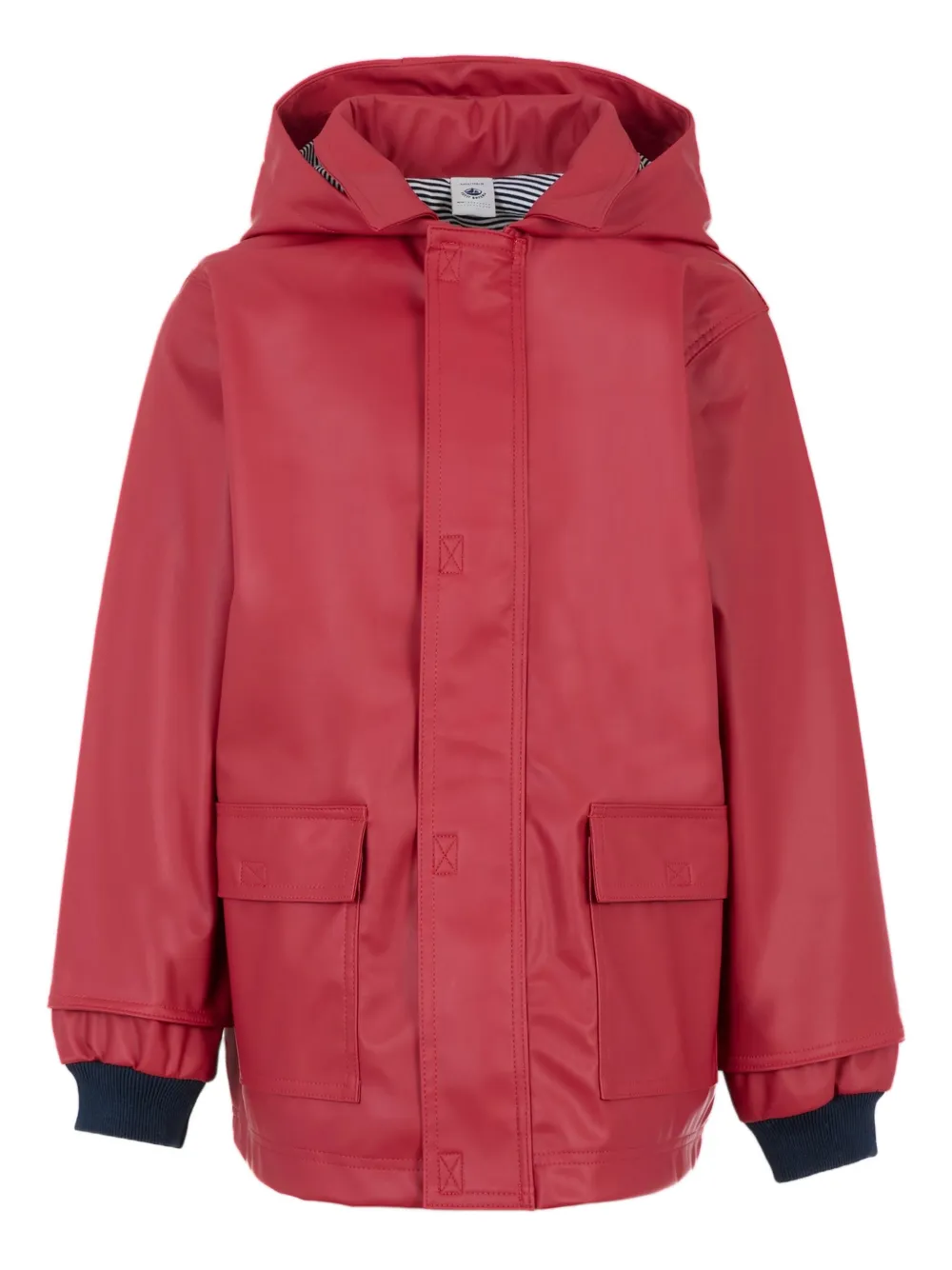 

Плащ с капюшоном и карманами-клапанами Petit Bateau, красный