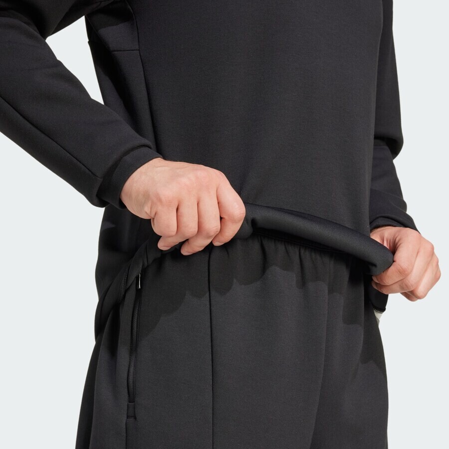 Свитер с капюшоном на молнии ADIDAS PERFORMANCE Athletic Sweatshirt Designed For Training, черный — фото 3